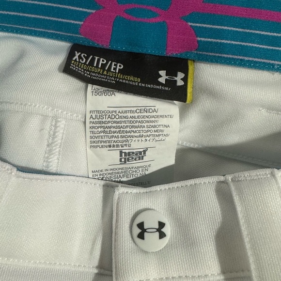 Under Armour Pants Softball Women's XS White Heat Gear Short Knickers - Picture 7 of 9